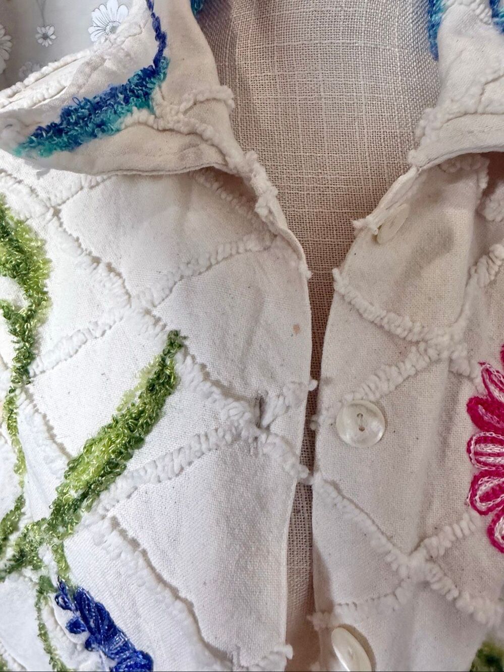 Tantrums Boho Embroidered Floral Textured Jacket - Picture 3 of 8